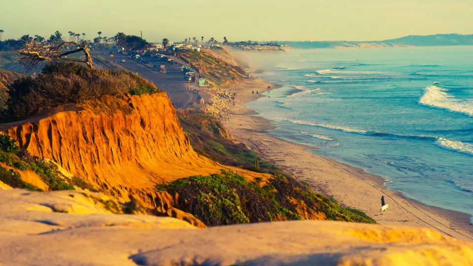 California coast beach sunset view