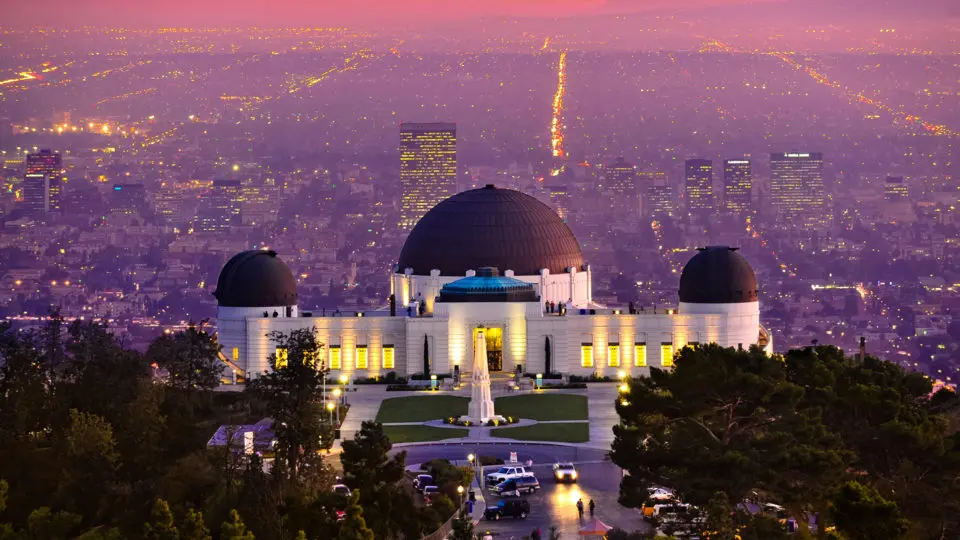 Griffith Observatory panoramic city view