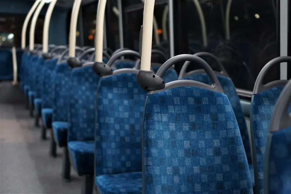 Comfortable charter bus seating