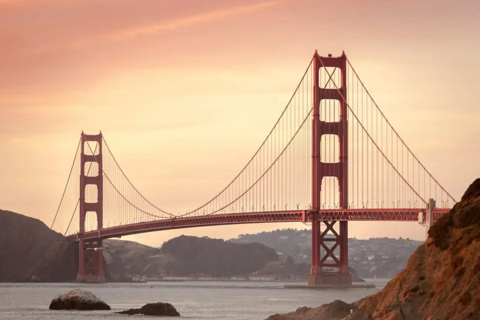 Golden Gate Bridge at sunset