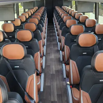 Luxurious modern charter bus interior