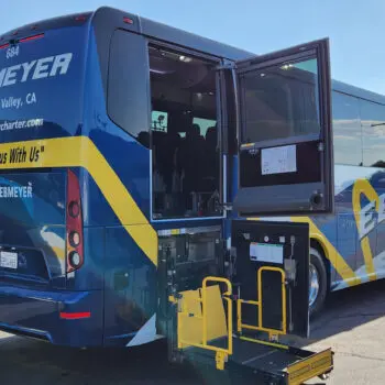 Charter bus services with lift