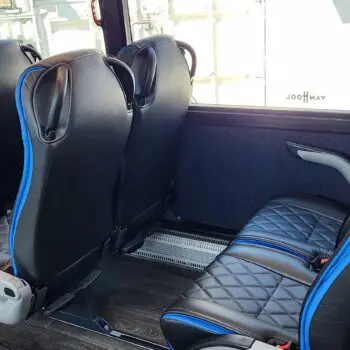 Luxury charter bus interior seats