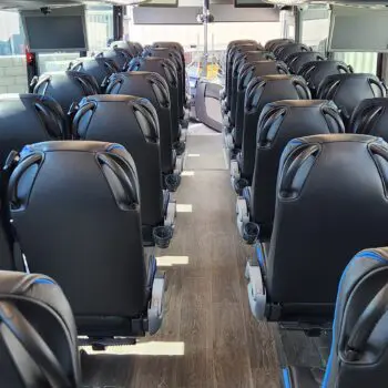 Luxury charter bus interior seats