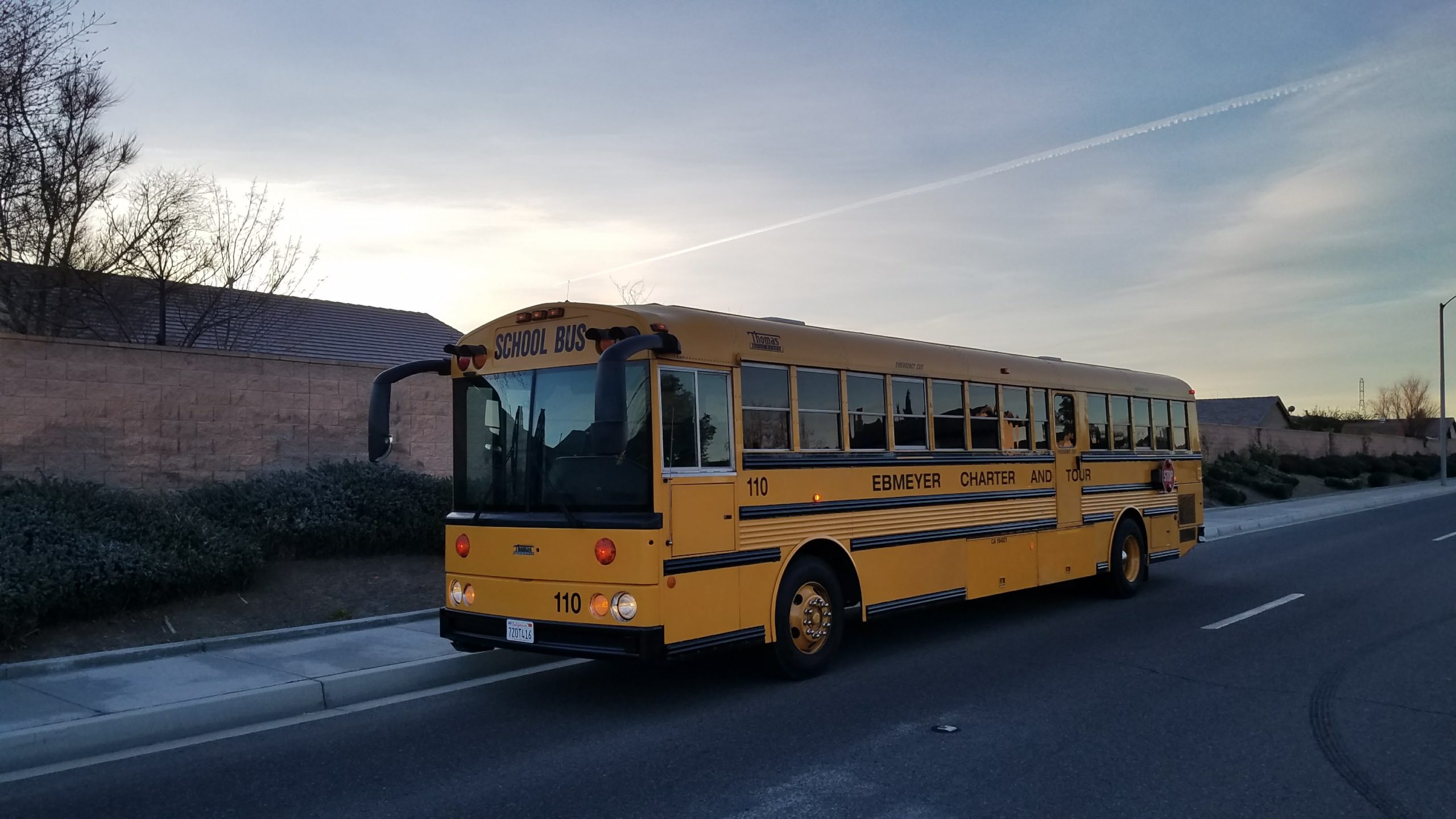 Yellow charter school bus