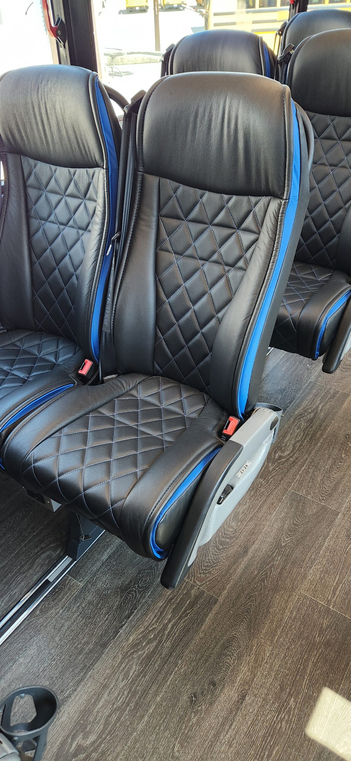 Luxury bus leather seating